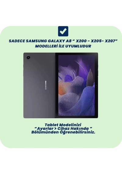 Samsung Uyumlu Tab A8 X200 10.5 İnç Galaxy Shell Astront Temalı Ç
