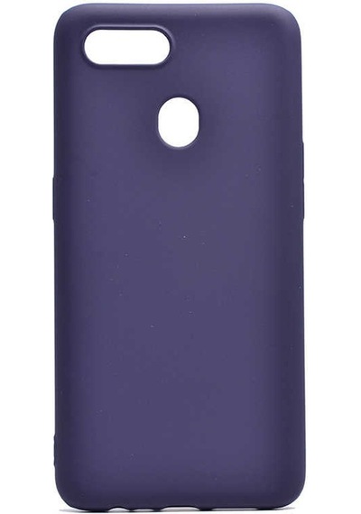 Noktaks - Oppo Uyumlu Oppo Ax7 - Kılıf Mat Renkli Esnek Premier Silikon Kapak - Mürdüm