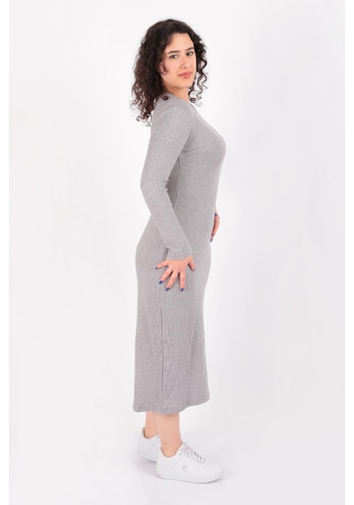 Busem W0011297 Kadın Elbise Gri Melanj