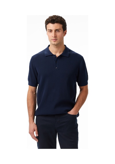 Nautica Erkek Lacivert Regular Fit Kısa Kollu Triko Düz S55110t Lacivert