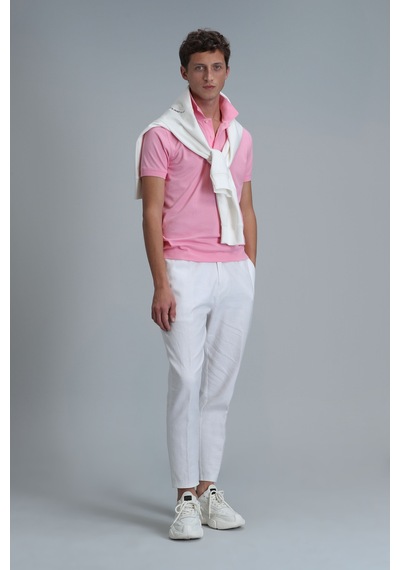 Lufian Laon Smart Erkek Polo Tişört Slim Fit Pembe Pembe 111040164100800 Pembe