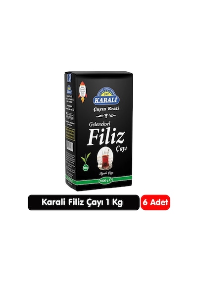 Karali Geleneksel Filiz Siyah Çay 1 Kg 6 Paket