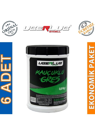 Uberlub Excell Kauçuklu Gres 0.9 Kg Kalsiyum Sabunlu Gres 6 Adet