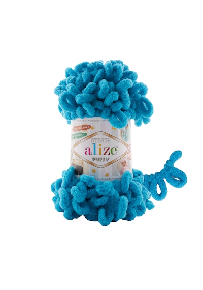Alize 5 Adet Puffy El Örgü Ipliği 5'li Paket - 100 Gr. 9 Mt. Parmak Örgü Ipi - Şevval Tuhafiye 16