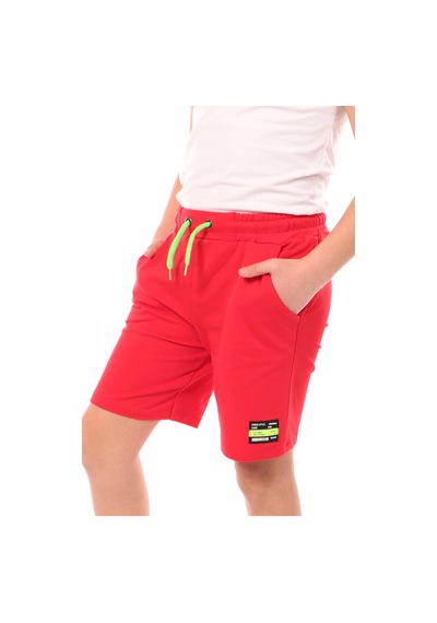 Toontoy Kids Toontoy Erkek Çocuk Paça Armalı Şort Kırmızı