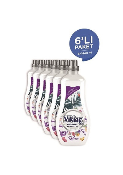 Viking Konsantre Çamaşır Yumuşatıcısı Relax 1440 Ml 6 Adet 3'lü Set