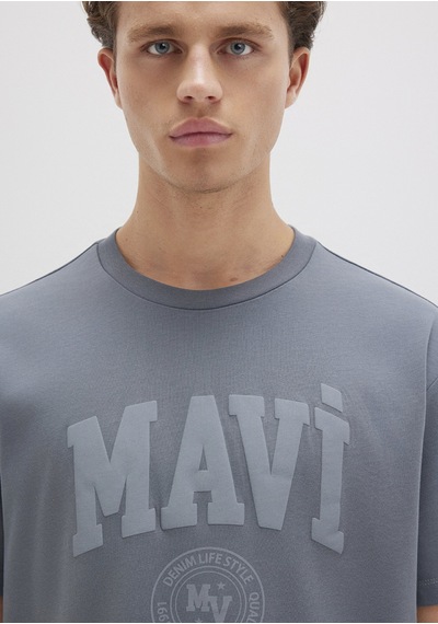 Mavi - Mavi Baskılı Gri Tişört 0612897-80889 Gri