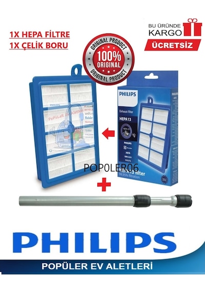 Kampanya Philips Uyumlu Fc 9929 Marathon Ultimate Boru +Hepa13 Filtre