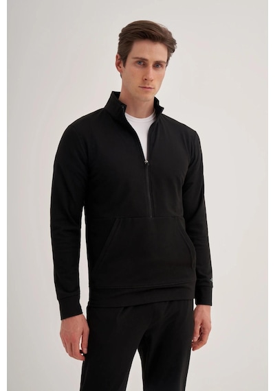 Cazador 5078 Erkek Polar Sweatshirt Hırka Siyah Cazador 5078 Erkek Polar Sweatshirt Hırka Siyah