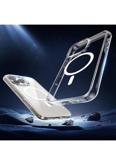 Apple Uyumlu Adige iPhone 16 Pro Max Uyumlu Kılıf Sert Mika Magsafe Kablosuz Şarj Özellikli Sararma Yapmaz -