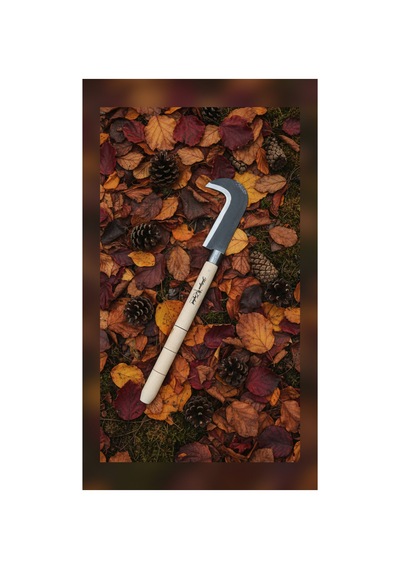 Karbon Çelik Geleneksel Sürmene Tahrası - 55cm Toplam Boy, 19cm Kesim Ağzı