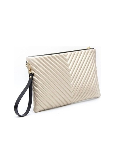 Silver Polo Sp1034 Kadın Portföy & Clutch Kapitone V Altın-altın
