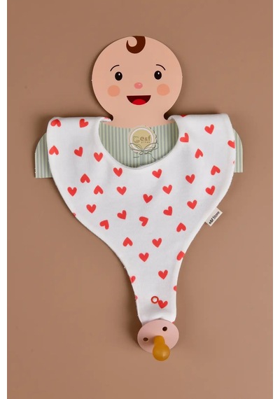 E&f Store Kız Bebek 3'lü Sıvı Geçirmez Emzik Tutucu Mama Önlüğü - Model 4 Çok Renkli