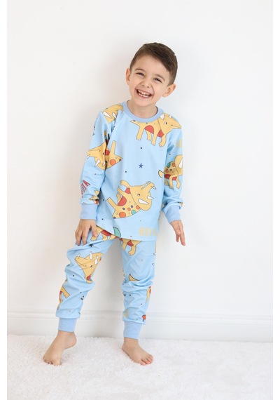 Erkek Pijama Takımı Mavi