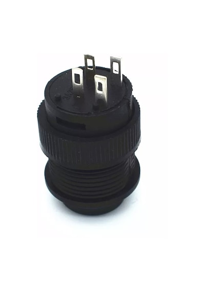 IC-180C 16MM KALICI BUTON LEDLİ PLASTİK MAVİ