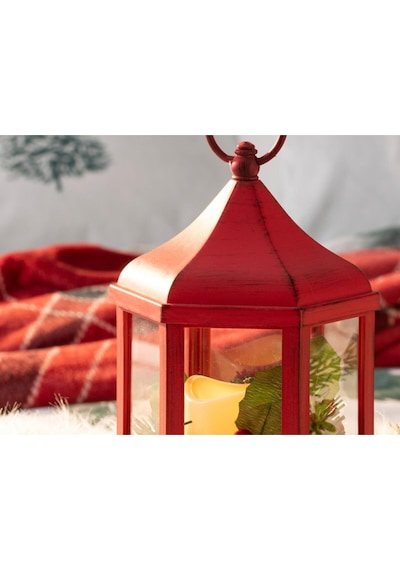 English Home Chris Ledli Fener 20 Cm Kırmızı Çok Renkli