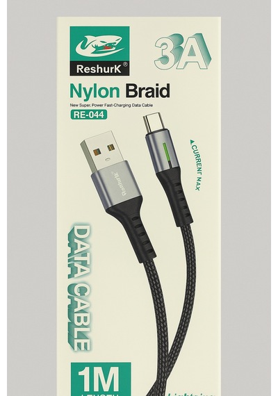 Ferro Reshurk Re-044 Usb-c & Type-c Metal Uclu 1000cm 3a Hasır Data - Şarj Kablosu