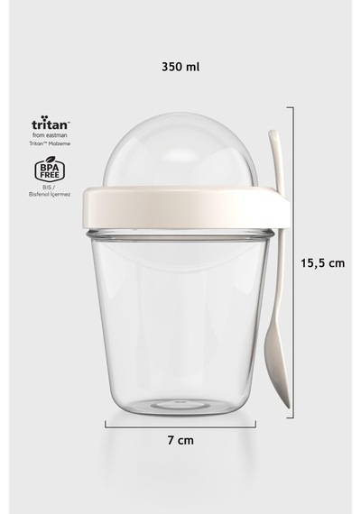Renga Orbit 350 Ml Tritan Müsli Ve Atıştırmalık Kabı 191013 Bej