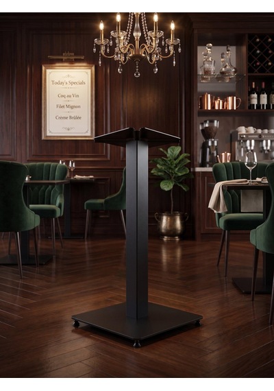 Matte Prime Endüstriyel Kare Metal Masa Ayağı 74cm - Kafe Restoran Ve Evler İçin Siyah