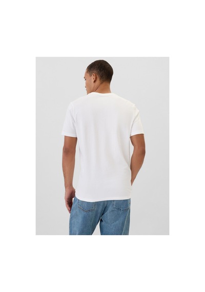 Gap V-frch Everyday Soft Micro Logo Crew T-shirt 502022 Kısa Kol Tişört Erkek T-shirt Beyaz