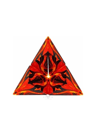 Manyetik Şekil Değiştiren Katlanır Küp, Qiyi Infinity Fidget Stres Oyuncağı Red Phoenix 6 X 6 X 6 Cm
