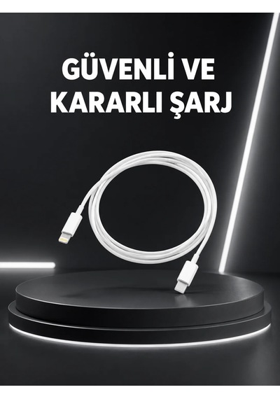 Dayanıklı Tpe Lightning Kablo 30w Hızlı Şarj Ve Veri Transferi Beyaz