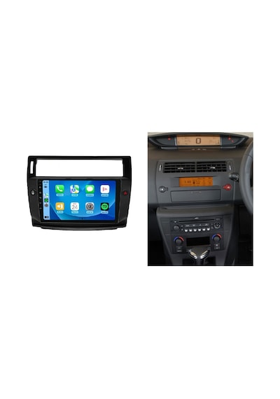 Citroen C4 2005-2010 Siyah 4gb Ram 32gb Hafıza 4 Çekirdek Carplay Kamera Android Multimedya 9"