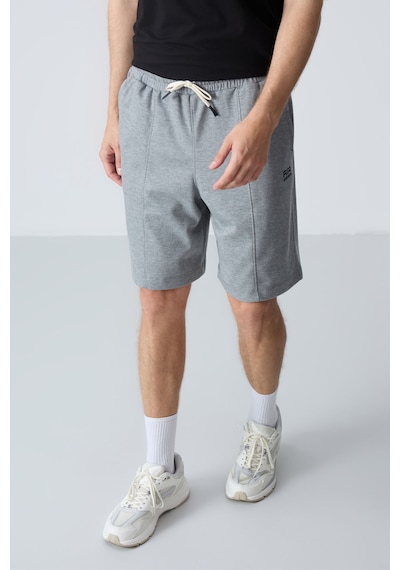 Air Jones Tommy Life Gri Melanj Pamuklu Kalın Yumuşak Dokulu Standart Fit Basic Erkek Şort - 81277 GRI MELANJ Air Jones Tommy Life Gri Melanj Pamuklu Kalın Yumuşak Dokulu Standart Fit Basic Erkek Şort - 81277 GRI MELANJ