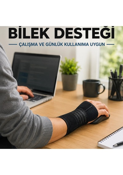 El Bilekliği Avuç İçi Metal Destekli Uzun Ayarlanabilir Bilek Koruyucu
