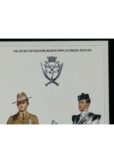 1995 İngiltere Kartpostal Britanya Ordusu Postcard The Duke Of Edinburgh's Own Gurkha Rifles Military Uniforms