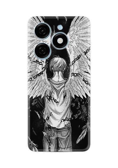Tecno Spark Go 2024 Kılıf Desenli Silikon Platinium Series Angel 1883