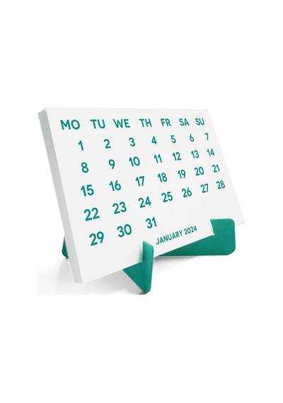 2027 Takvimi, 2027 Masa Takvimi Yeşil Renk, 2027 Calendar, 2027 Desk Calendar Green Color