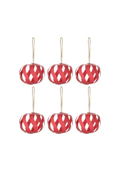 Ikea Vinterfint Kırmızı Noel Süsü 8 Cm