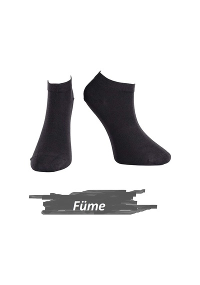 Jiber Erkek Modal Likaralı Patik Çorap 6100 - 6 Adet Füme