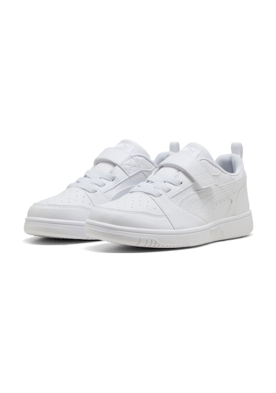 Puma Rebound V6 Lo Ac+ Ps-white-cool Light Gray Çocuk Ayakkabı-beyaz Ve Cool Light-2061 Beyaz
