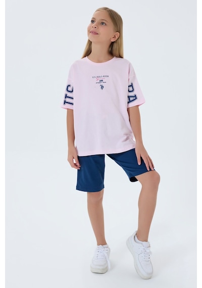 U.s. Polo Assn. Kız Çocuk Pembe Bermuda Takım Us2516-c-v1 Pembe
