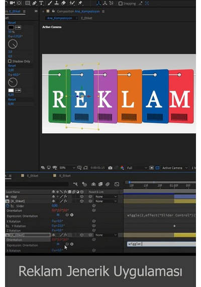 After Effects Reklam ve Jenerik Uygulama Video Eğitim Seti