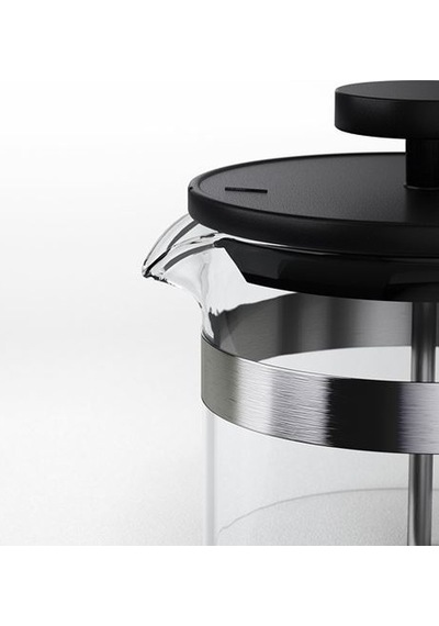 Ikea Upphetta French Press, Paslanmaz Çelik-siyah, 1 Lt