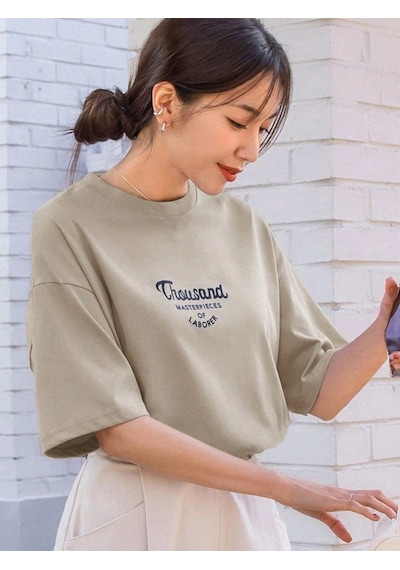 Kadın Thousand Baskılı Oversize T-shirt 001