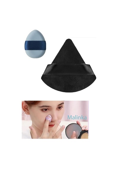 Melien Mini Üçgen Parmak Makyaj Süngeri Mavi 2'li