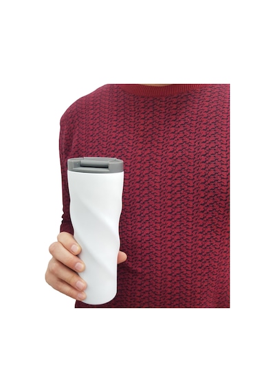 Komple 304 L Çelik Beyaz 500 Ml Kahve Termos Mug Cin229by