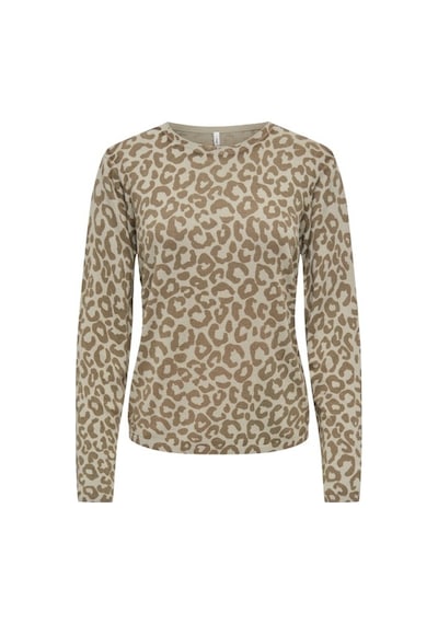 Only Onllullu Ls O-neck Cc Knt Kadın Bluz 15376393 LEOPAR