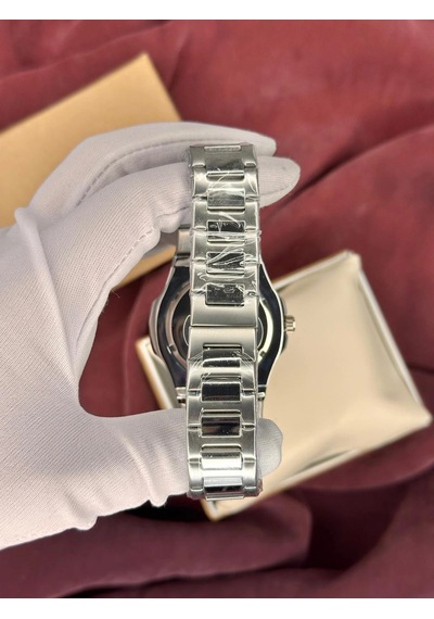 Patek Philippe Siyah Kadran Erkek Kol Saati Gümüş