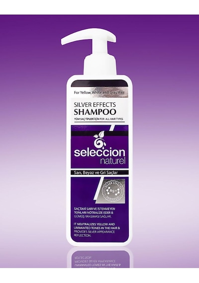 Naturel Silver Şampuan 500 Ml Sarı Yansıma Karşıtı Mor Şampuan Boyalı / Röfleli