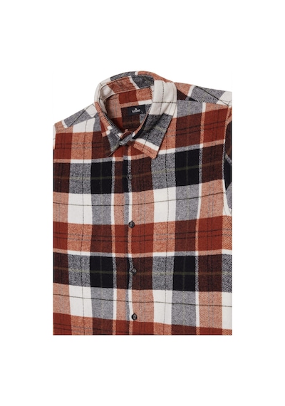 Tudors Erkek Slim Fit Dar Kesim Kareli Kışlık Oduncu Gömlek-42367 Kiremit Tudors Erkek Slim Fit Dar Kesim Kareli Kışlık Oduncu Gömlek-42367 Kiremit
