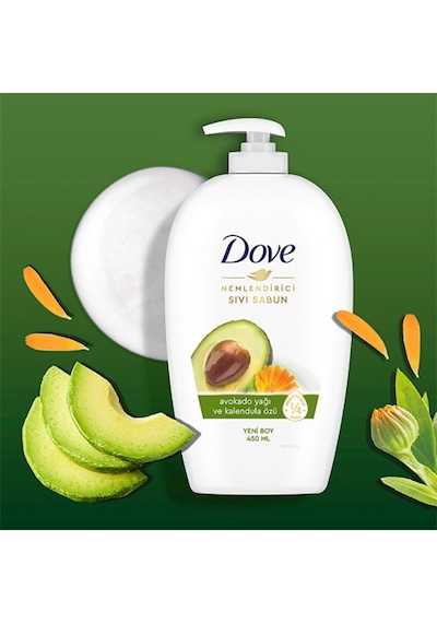 Dove Avokado Yağı Ve Kalendula Özü Sıvı Sabun 450 Ml DOVE.018 Diğer