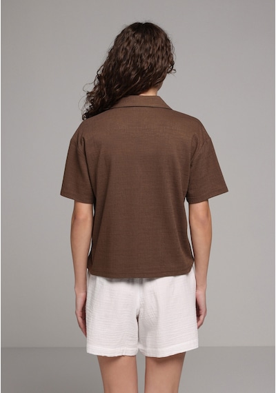 Colin's Colins Regular Fit Polo Yaka Düz Kadın Kahverengi Kısa Kol Tişört Cl1081222 Q1.v1 Brw Colin's Colins Regular Fit Polo Yaka Düz Kadın Kahverengi Kısa Kol Tişört Cl1081222 Q1.v1 Brw