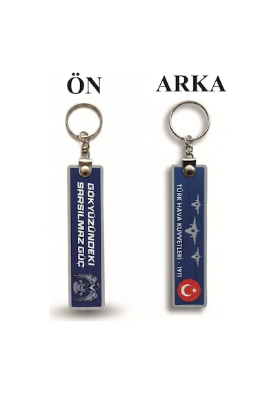 Tpu Çift Taraflı Anahtarlık -hava Kuvvetleri - Gökyüzündeki Sarsılmaz Güç Çok Renkli