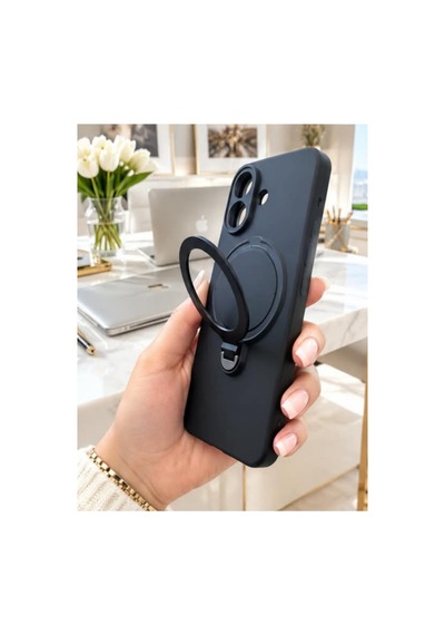 Poco X8 Pro İle Uyumlu 360 Derece Dönebilen Kalın Metal Magsafe Halka Stantlı İçi Kadife Korumalı Ultra Lüx Premium Silikon Kılıf Siyah Poco X8 Pro İle Uyumlu 360 Derece Dönebilen Kalın Metal Magsafe Halka Stantlı İçi Kadife Korumalı Ultra Lüx Premium Silikon Kılıf Siyah