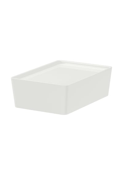 Ikea Kuggıs Kapaklı Depolama Kutusu 18 X 26 X 8 Cm Beyaz